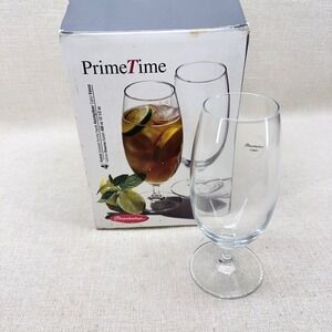 Pasabahce PrimeTime 13.5 oz Goblet Glass Set of 4 Clear Footed Stemware Turkey